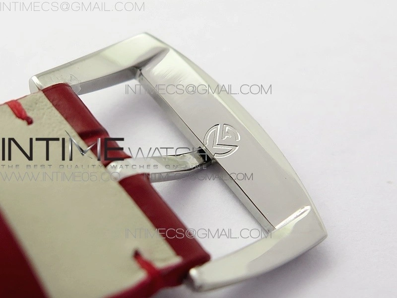 Master Square SS Ladies ZF 1:1 Best Edition White Colorful Arabic Dial on Red Leather Strap Ronda Quartz