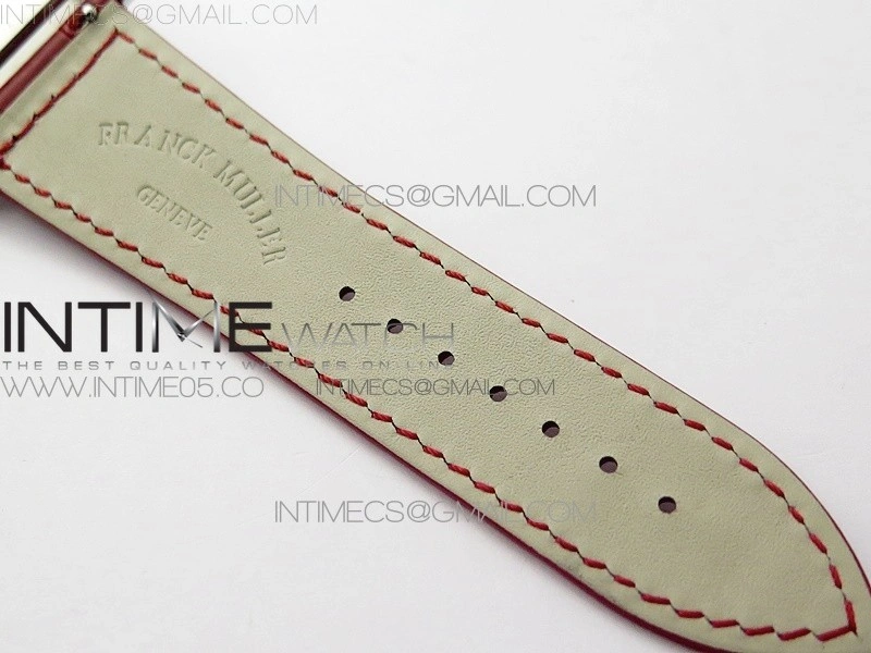 Master Square SS Ladies ZF 1:1 Best Edition White Colorful Arabic Dial on Red Leather Strap Ronda Quartz
