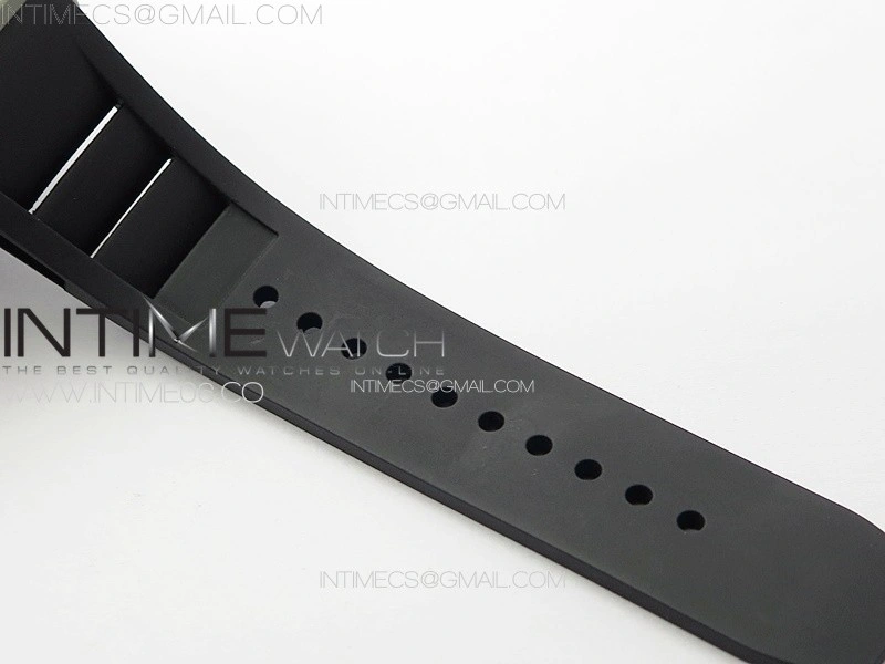 RM001 Satin-polished steel Real PR YSF Skeleton Dial on black Rubber Strap Asian Tourbillon