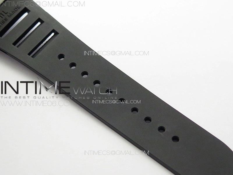 RM001 Satin-polished steel Real PR YSF Skeleton Dial on black Rubber Strap Asian Tourbillon