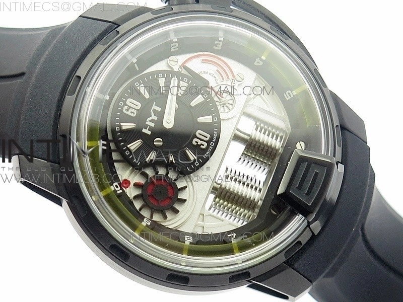 HTY DLC CYF white dial black Crown On Black Rubber Strap Asian movement like to HTY Cal.101