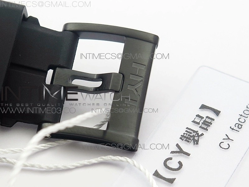 HTY DLC CYF white dial black Crown On Black Rubber Strap Asian movement like to HTY Cal.101