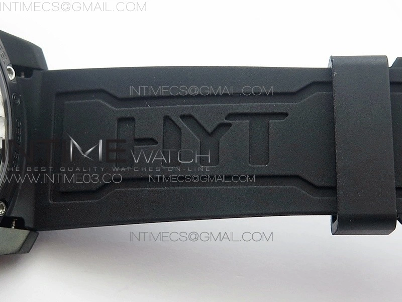 HTY DLC CYF white dial black Crown On Black Rubber Strap Asian movement like to HTY Cal.101