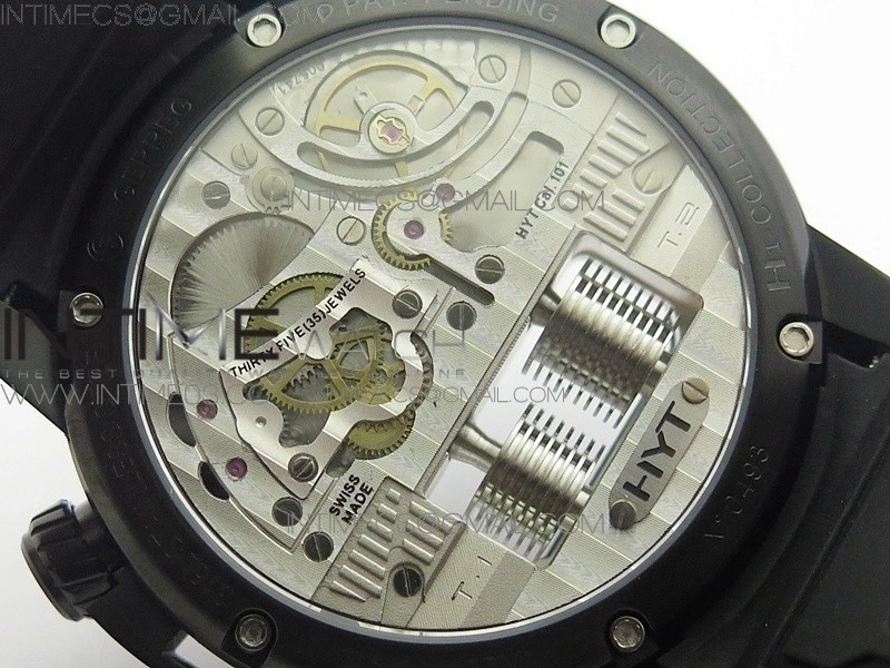 HTY DLC CYF white dial black Crown On Black Rubber Strap Asian movement like to HTY Cal.101