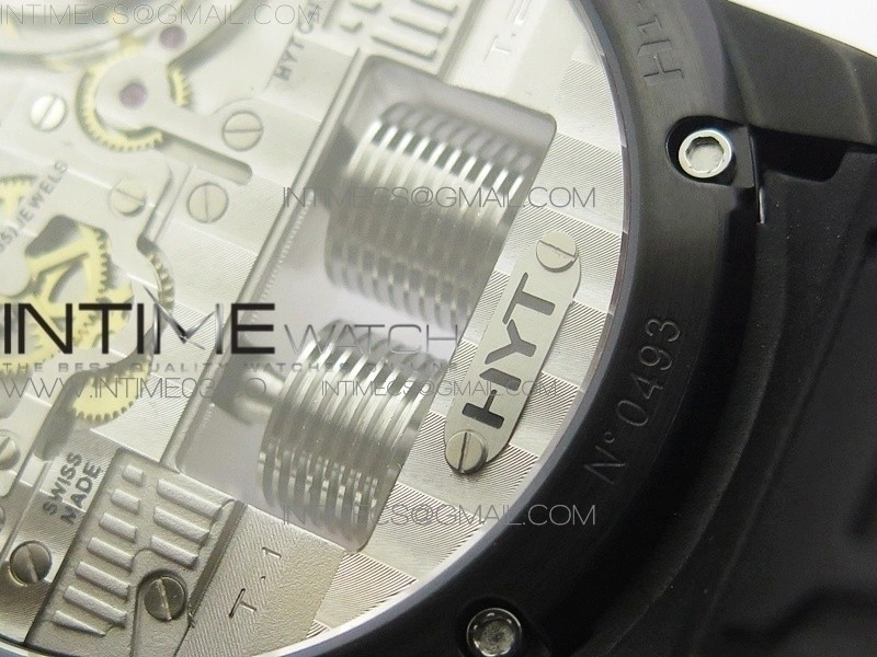 HTY DLC CYF white dial black Crown On Black Rubber Strap Asian movement like to HTY Cal.101