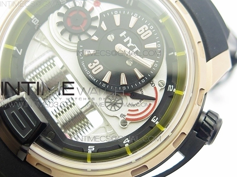 HTY RG DLC CYF white dial black Crown On Black Rubber Strap Asian movement like to HTY Cal.101