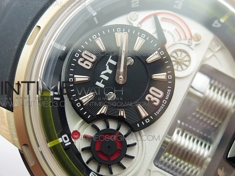 HTY RG DLC CYF white dial black Crown On Black Rubber Strap Asian movement like to HTY Cal.101