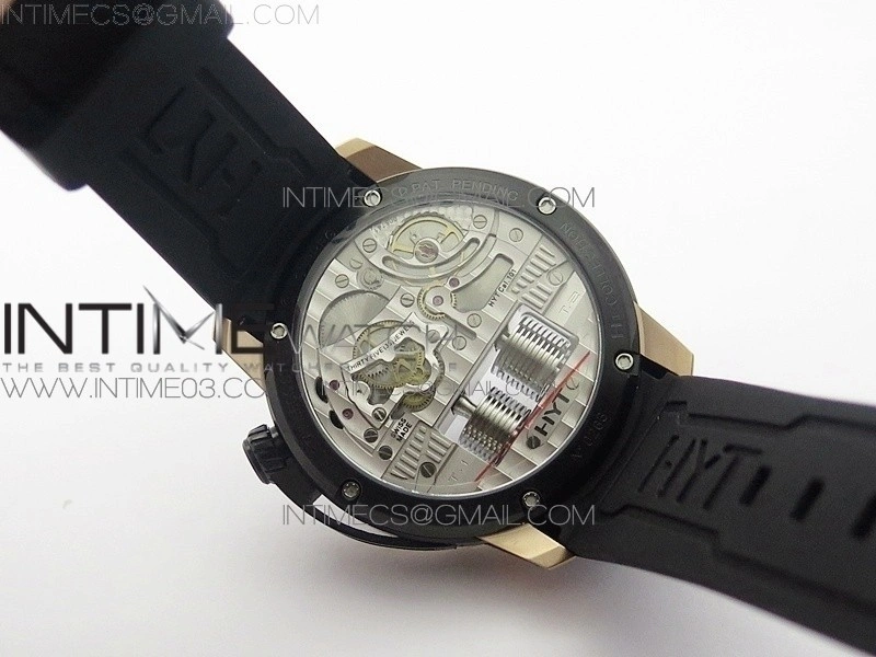 HTY RG DLC CYF white dial black Crown On Black Rubber Strap Asian movement like to HTY Cal.101