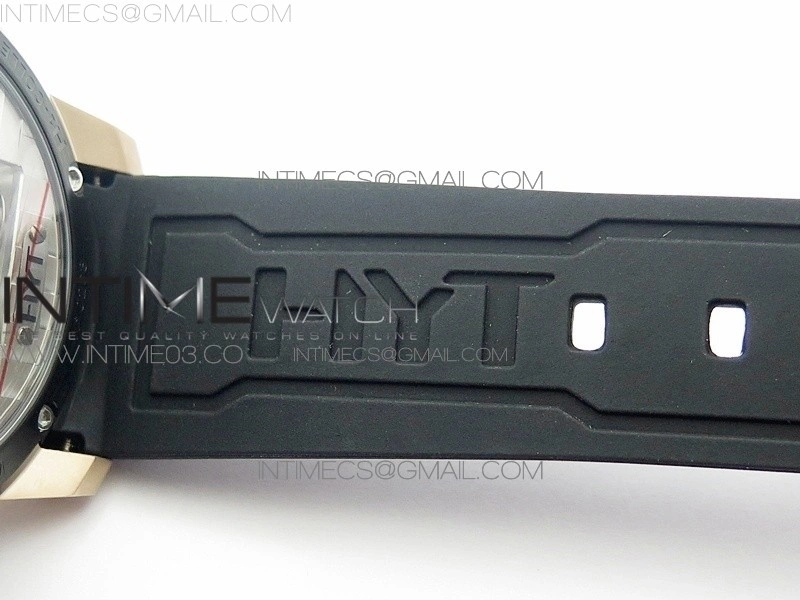 HTY RG DLC CYF white dial black Crown On Black Rubber Strap Asian movement like to HTY Cal.101