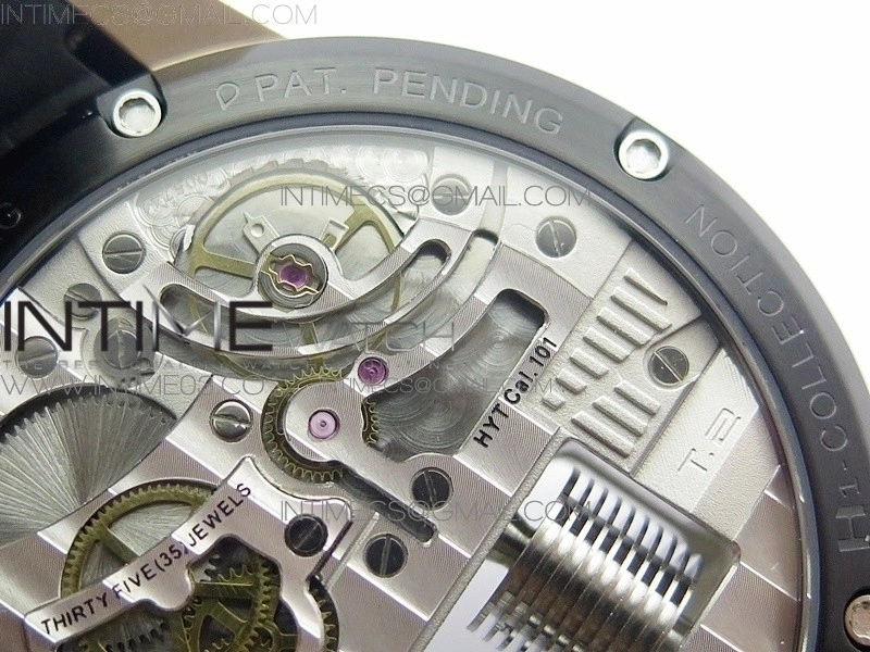 HTY RG DLC CYF white dial black Crown On Black Rubber Strap Asian movement like to HTY Cal.101