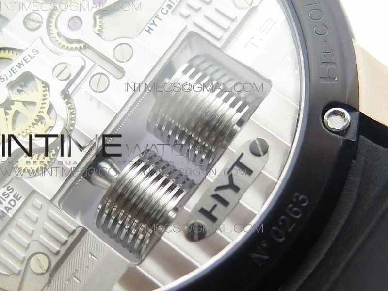 HTY RG DLC CYF white dial black Crown On Black Rubber Strap Asian movement like to HTY Cal.101