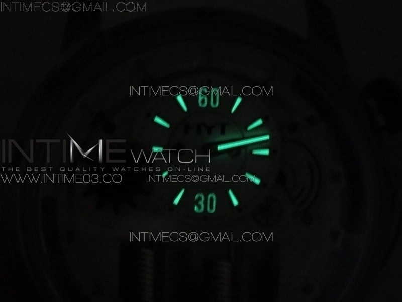 HTY RG DLC CYF white dial black Crown On Black Rubber Strap Asian movement like to HTY Cal.101