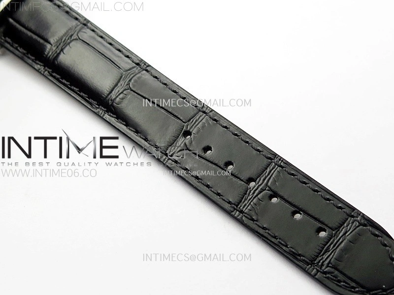 Santos Dumont 43.5mm SS Diamonds Bezel F1F Best Edition Silver Dial on Black Leather Strap Quartz