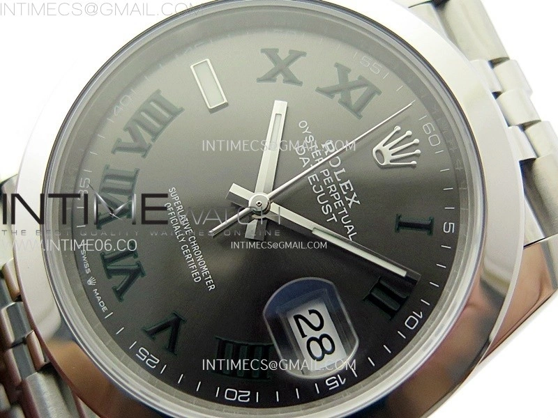 DateJust 41 126300 904L SS VSF 1:1 Best Edition Gray Dial Roman Markers on Jubilee Bracelet VS3235