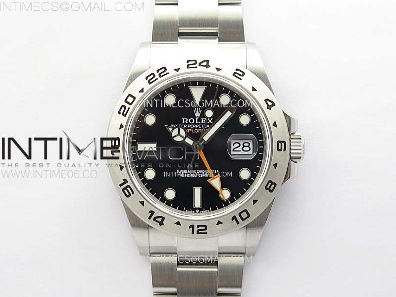 Explorer II 42mm 226570 Black 904L SS V2 GMF 1:1 Best Edition Black Dial on Bracelet Super Clone SH3285