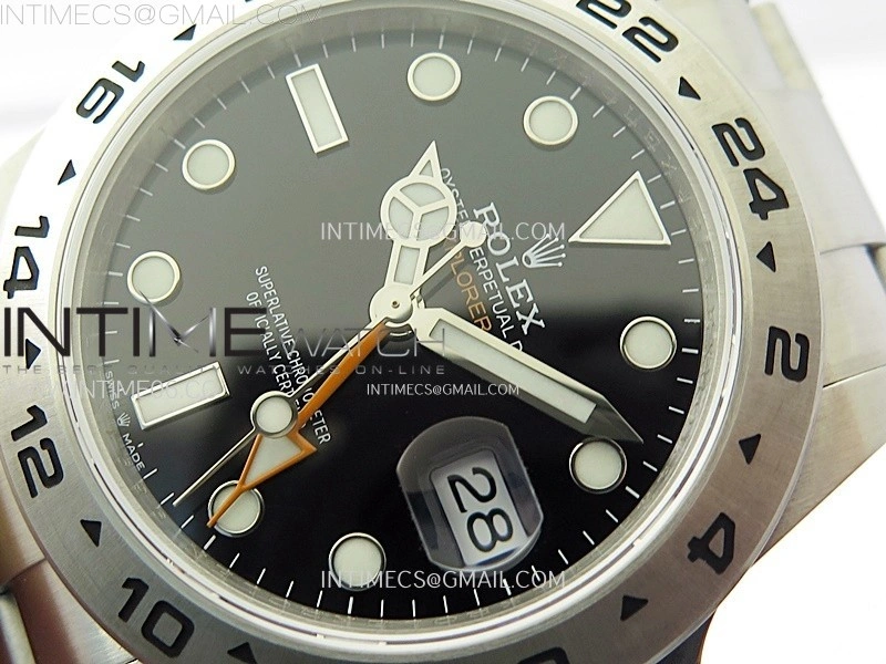 Explorer II 42mm 226570 Black 904L SS V2 GMF 1:1 Best Edition Black Dial on Bracelet Super Clone SH3285