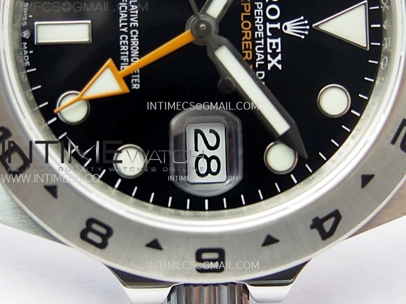 Explorer II 42mm 226570 Black 904L SS V2 GMF 1:1 Best Edition Black Dial on Bracelet Super Clone SH3285