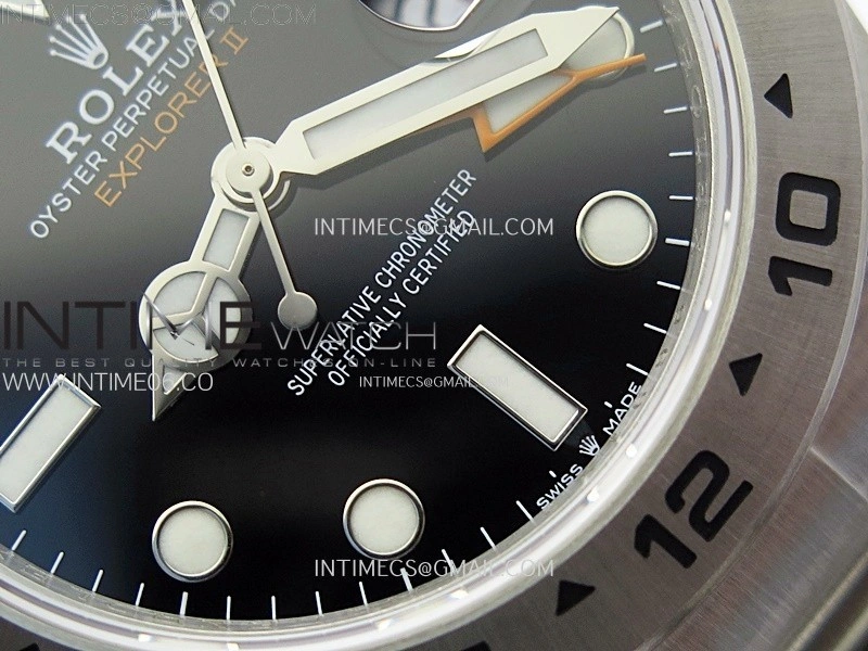 Explorer II 42mm 226570 Black 904L SS V2 GMF 1:1 Best Edition Black Dial on Bracelet Super Clone SH3285