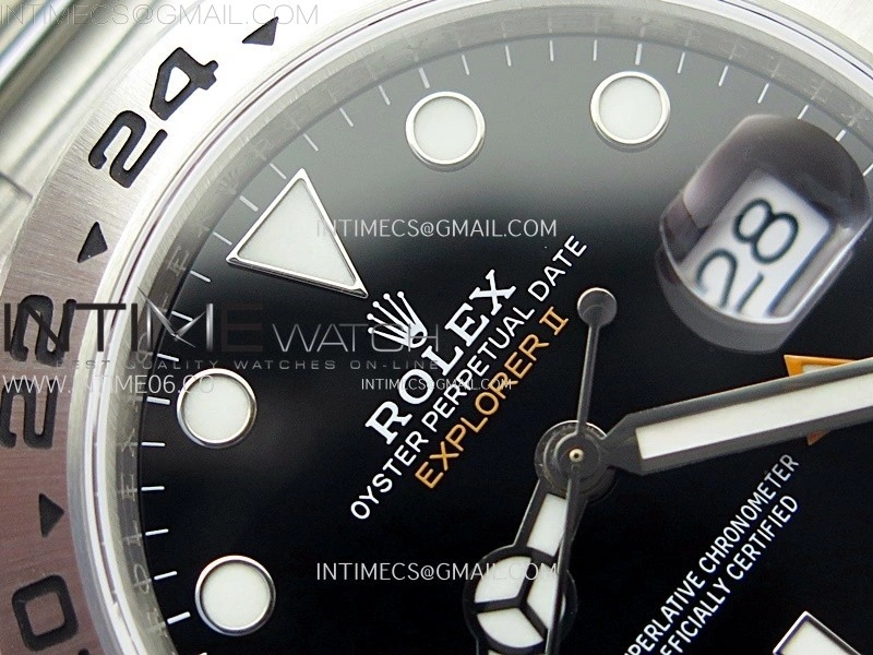 Explorer II 42mm 226570 Black 904L SS V2 GMF 1:1 Best Edition Black Dial on Bracelet Super Clone SH3285