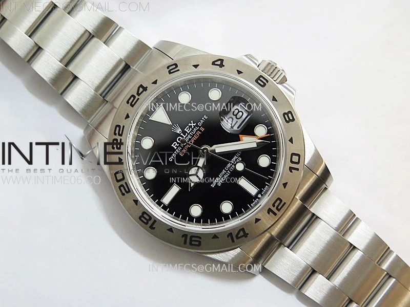 Explorer II 42mm 226570 Black 904L SS V2 GMF 1:1 Best Edition Black Dial on Bracelet Super Clone SH3285