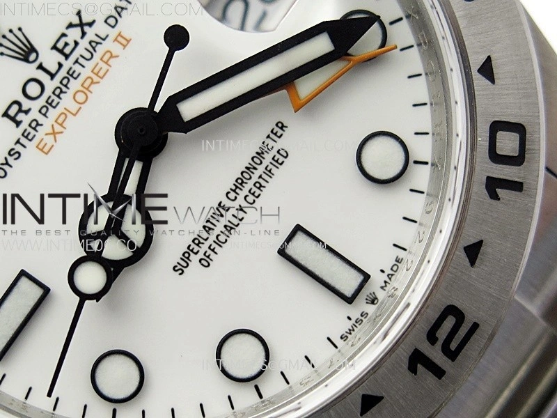 Explorer II 42mm 226570 Black 904L SS V2 GMF 1:1 Best Edition White Dial on Bracelet Super Clone SH3285