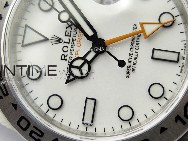 Explorer II 42mm 226570 Black 904L SS V2 GMF 1:1 Best Edition White Dial on Bracelet Super Clone SH3285