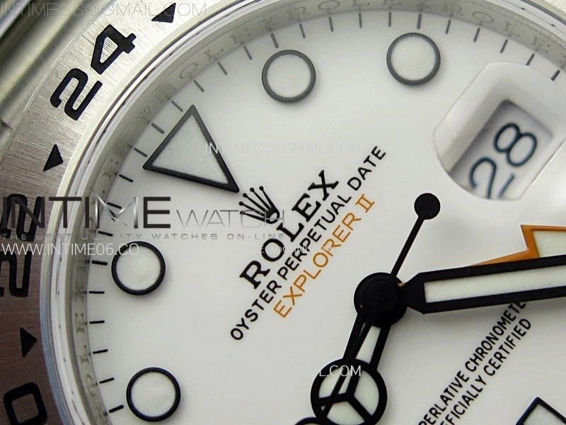 Explorer II 42mm 226570 Black 904L SS V2 GMF 1:1 Best Edition White Dial on Bracelet Super Clone SH3285