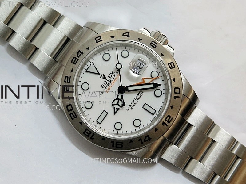 Explorer II 42mm 226570 Black 904L SS V2 GMF 1:1 Best Edition White Dial on Bracelet Super Clone SH3285