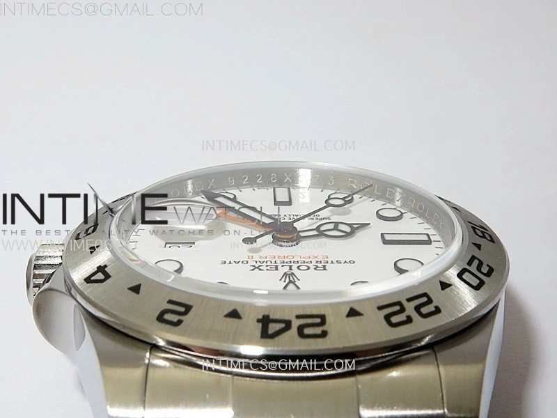 Explorer II 42mm 226570 Black 904L SS V2 GMF 1:1 Best Edition White Dial on Bracelet Super Clone SH3285