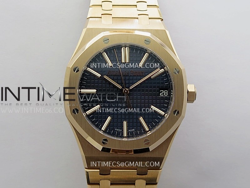 Royal Oak 15510 Gain Weight RG DDF 1:1 Best Edition Blue Dial On RG Bracelet Super Clone DD4302