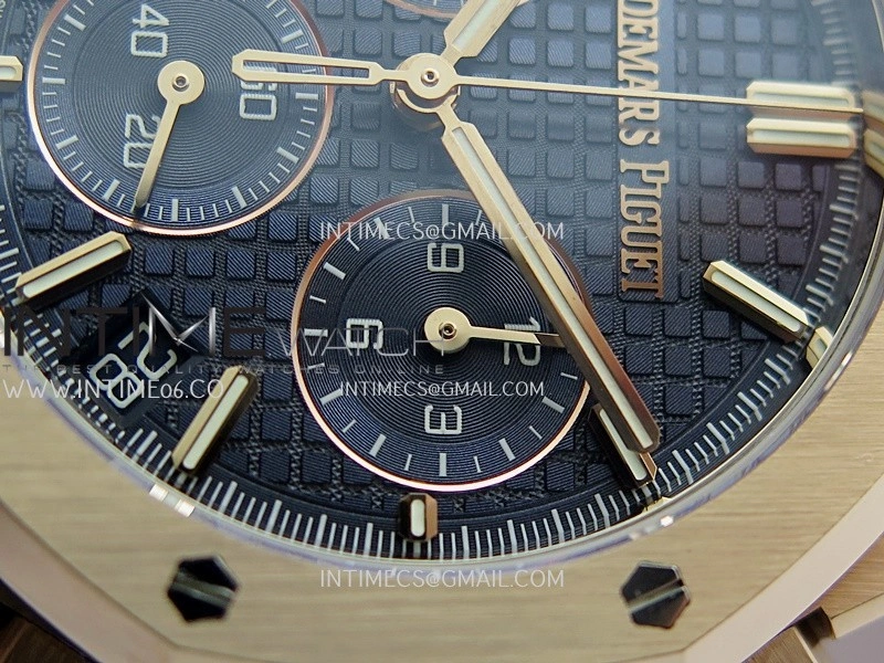 Royal Oak Chrono 26240 RG Gain Weight V2 DDF 1:1 Best Edition Blue Dial RG Bracelet Super Clone DD4401