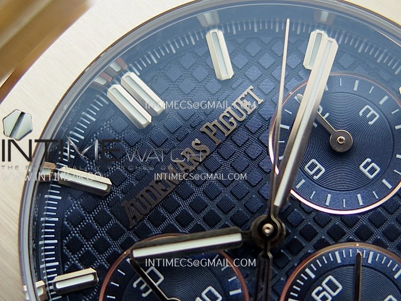 Royal Oak Chrono 26240 RG Gain Weight V2 DDF 1:1 Best Edition Blue Dial RG Bracelet Super Clone DD4401