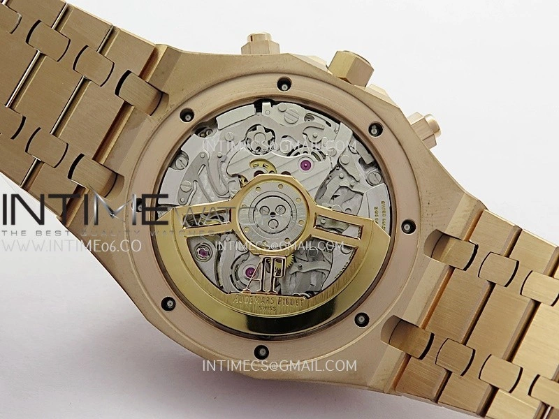 Royal Oak Chrono 26240 RG Gain Weight V2 DDF 1:1 Best Edition Blue Dial RG Bracelet Super Clone DD4401