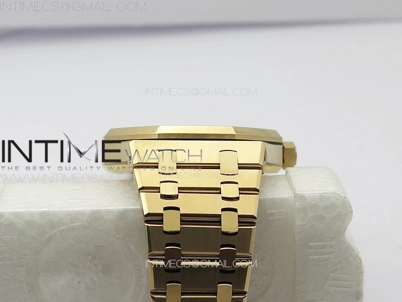 Royal Oak 41mm 15400 RG ZF 1:1 Best Edition White Textured Dial on SS Bracelet V2 SA3120 Super Clone