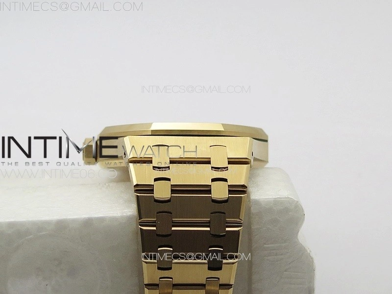 Royal Oak 41mm 15400 RG ZF 1:1 Best Edition White Textured Dial on SS Bracelet V2 SA3120 Super Clone