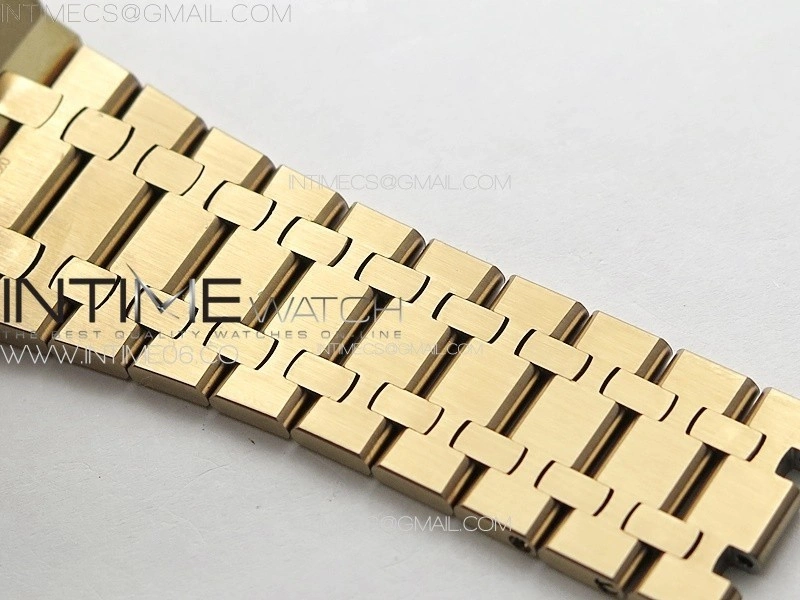 Royal Oak 41mm 15400 RG ZF 1:1 Best Edition White Textured Dial on SS Bracelet V2 SA3120 Super Clone