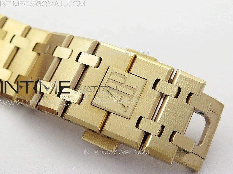Royal Oak 41mm 15400 RG ZF 1:1 Best Edition White Textured Dial on SS Bracelet V2 SA3120 Super Clone