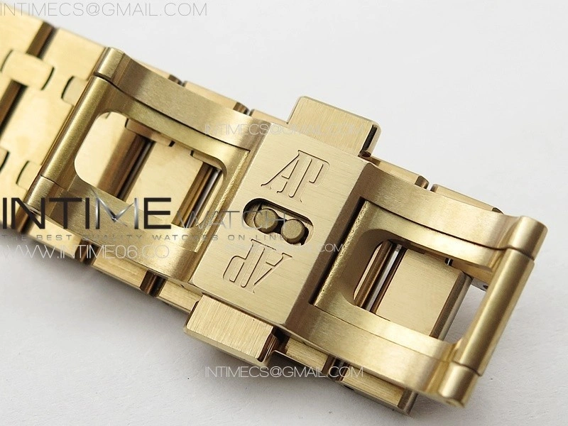 Royal Oak 41mm 15400 RG ZF 1:1 Best Edition White Textured Dial on SS Bracelet V2 SA3120 Super Clone