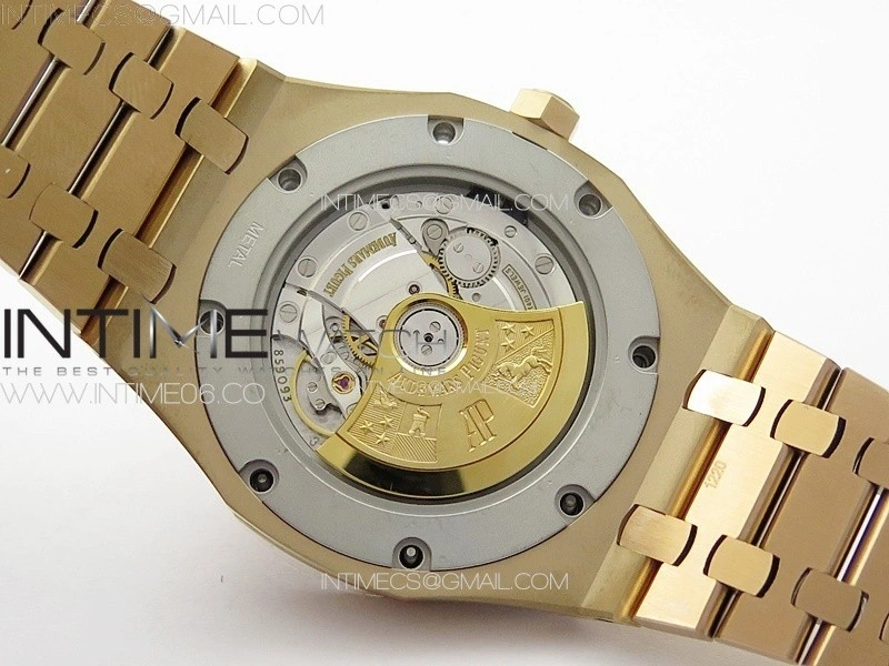 Royal Oak 41mm 15400 RG ZF 1:1 Best Edition White Textured Dial on SS Bracelet V2 SA3120 Super Clone