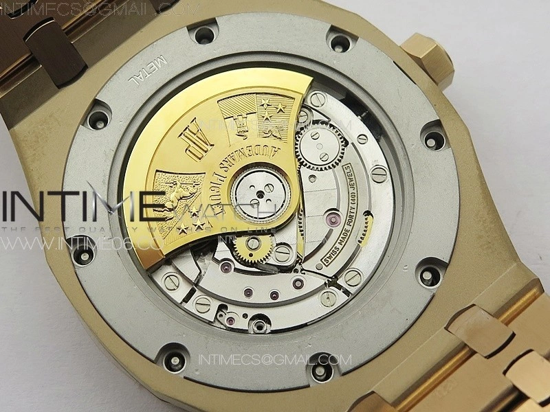 Royal Oak 41mm 15400 RG ZF 1:1 Best Edition White Textured Dial on SS Bracelet V2 SA3120 Super Clone