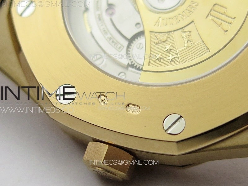 Royal Oak 41mm 15400 RG ZF 1:1 Best Edition White Textured Dial on SS Bracelet V2 SA3120 Super Clone