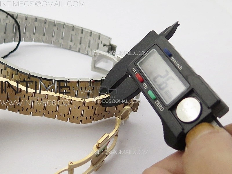 Royal Oak 41mm 15400 RG ZF 1:1 Best Edition White Textured Dial on SS Bracelet V2 SA3120 Super Clone