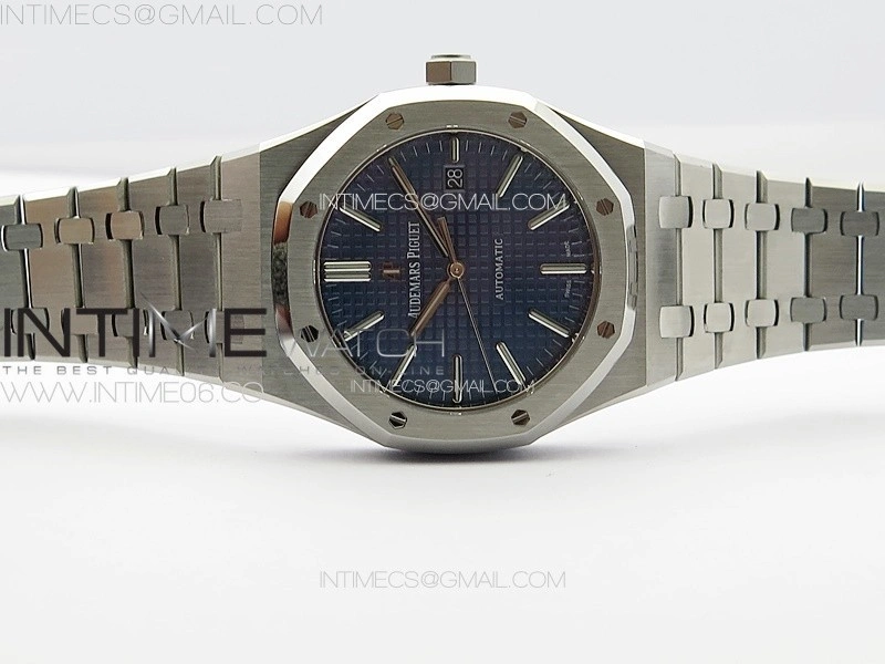 Royal Oak 41mm 15400 SS APSF 1:1 Best Edition Blue Textured Dial on SS Bracelet A3120 Super Clone V3