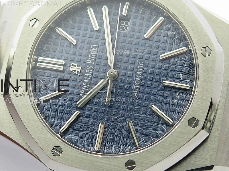 Royal Oak 41mm 15400 SS APSF 1:1 Best Edition Blue Textured Dial on SS Bracelet A3120 Super Clone V3