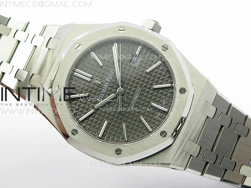 Royal Oak 41mm 15400 SS APSF 1:1 Best Edition Gray Textured Dial on SS Bracelet A3120 Super Clone V3