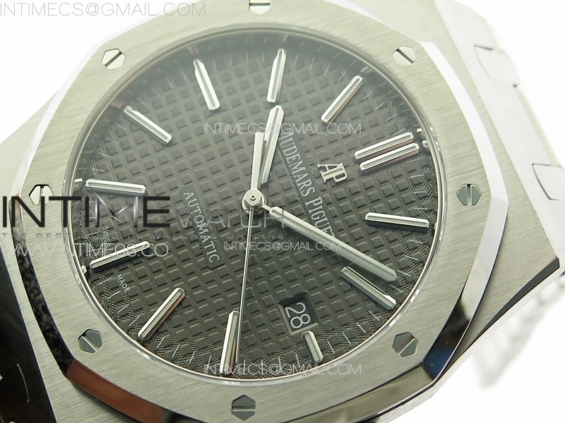 Royal Oak 41mm 15400 SS APSF 1:1 Best Edition Gray Textured Dial on SS Bracelet A3120 Super Clone V3