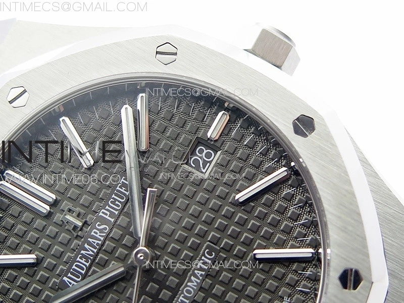 Royal Oak 41mm 15400 SS APSF 1:1 Best Edition Gray Textured Dial on SS Bracelet A3120 Super Clone V3