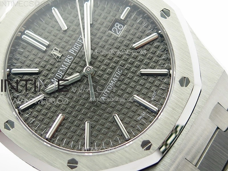 Royal Oak 41mm 15400 SS APSF 1:1 Best Edition Gray Textured Dial on SS Bracelet A3120 Super Clone V3