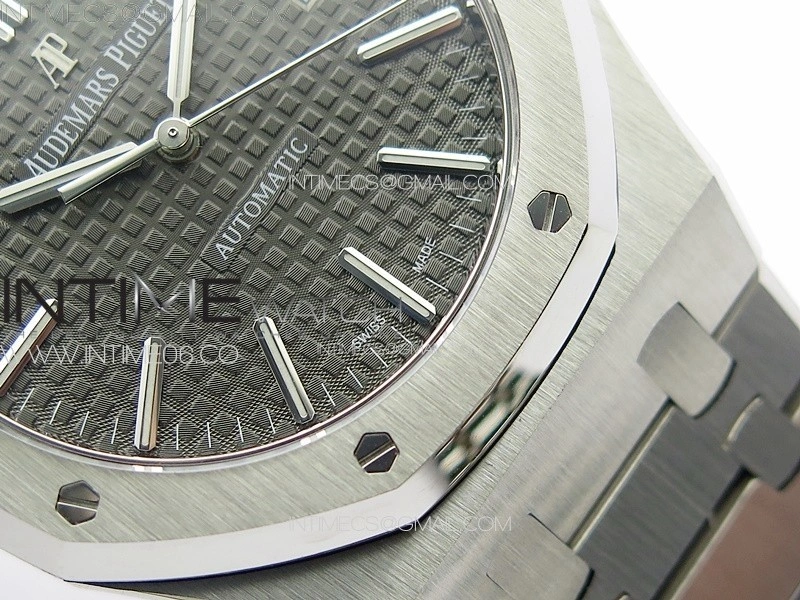Royal Oak 41mm 15400 SS APSF 1:1 Best Edition Gray Textured Dial on SS Bracelet A3120 Super Clone V3