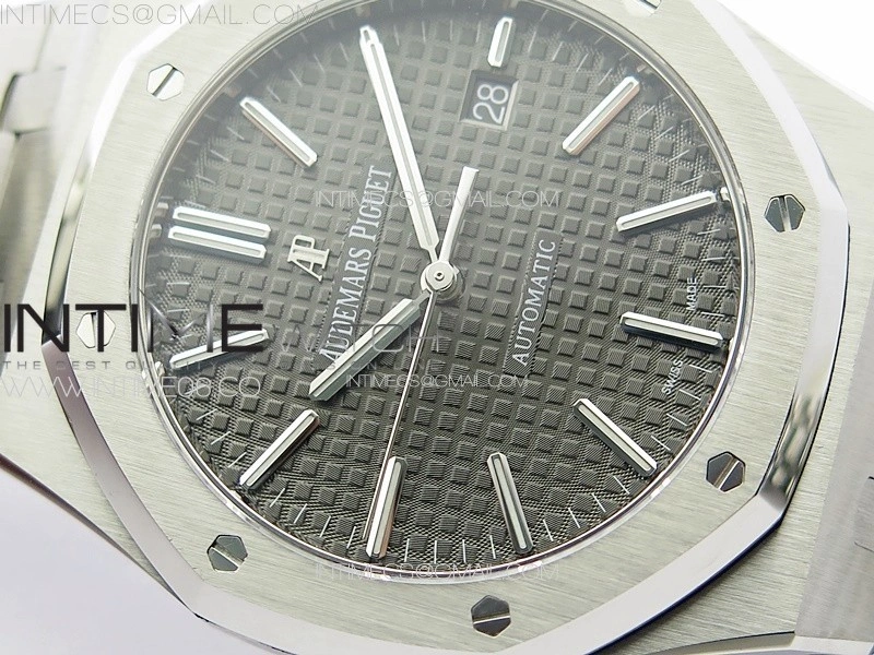 Royal Oak 41mm 15400 SS APSF 1:1 Best Edition Gray Textured Dial on SS Bracelet A3120 Super Clone V3